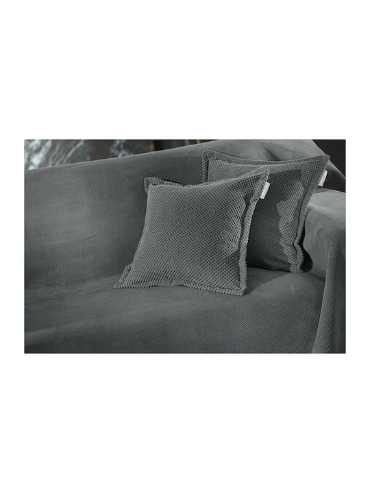 Guy Laroche Rubicon Ριχτάρι Διθέσιου Καναπέ Δύο 'Οψεων 170x250εκ. Anthracite