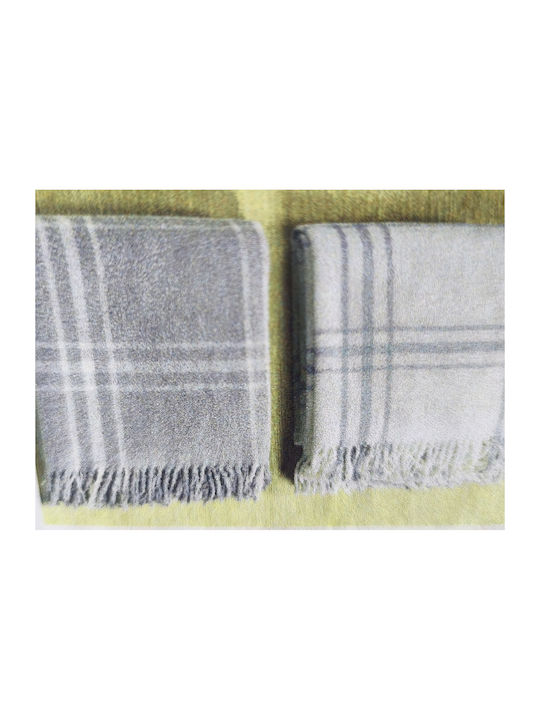 Manterol Casa Prisma Armchair Throw 140x170cm Olive/Ecru