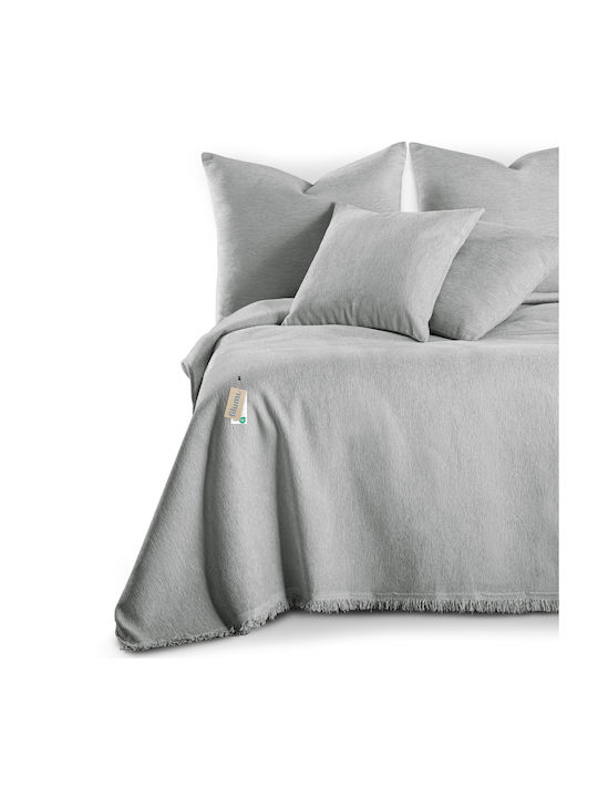 Filumi Double Coverlet Made of Polyester Light Grey 230x280cm
