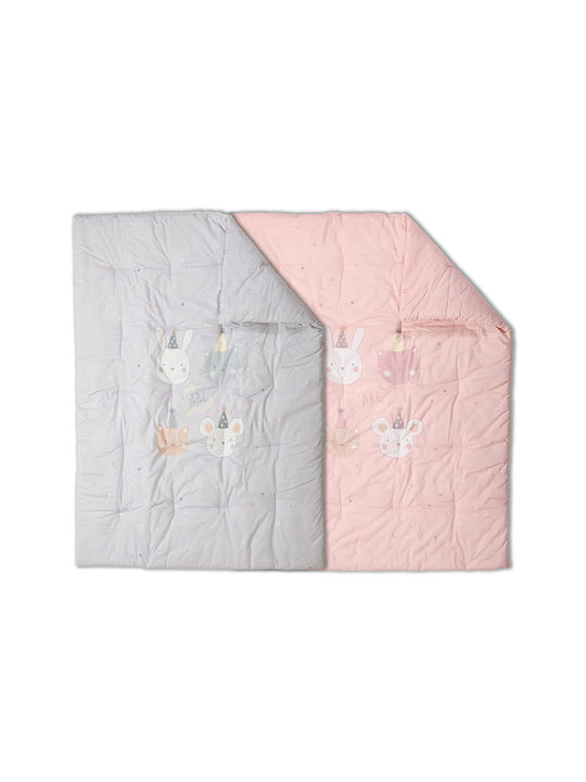 Nef-Nef Homeware Bettdecke Für Krippe Baumwolle Special Party Blau 110x140cm