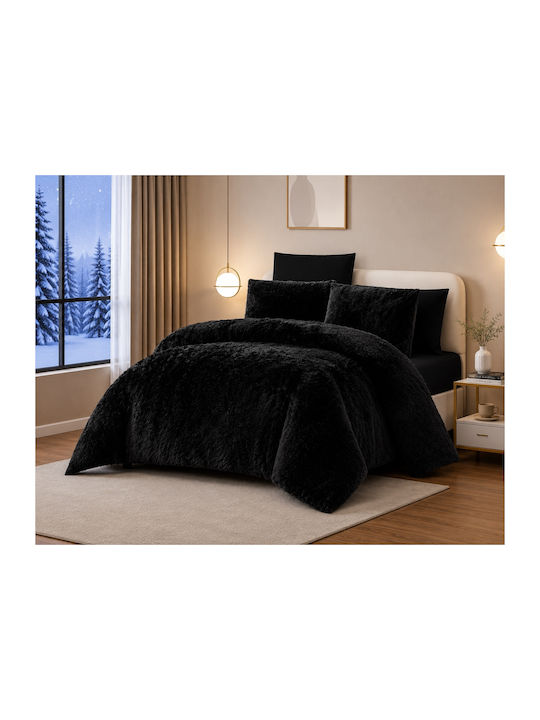Alpha-Market Sherpa Comforter Set Super Double 240x220cm 300 300 GSM