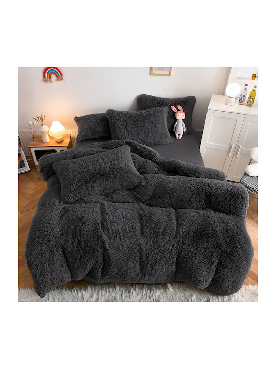 Alpha-Market Sherpa Comforter Set Super Double 240x220cm 300 300 GSM