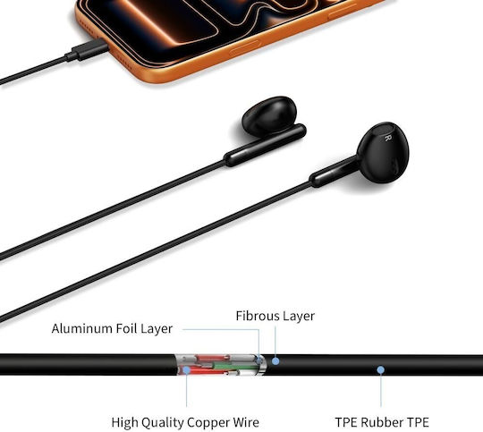 Tech-Protect UltraBoost Core G4 Earbuds Handsfree Earphones with 3.5mm Jack Black