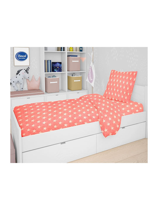 Dimcol Bebe Star Baby Cotton Pillowcase Coral 35x45cm