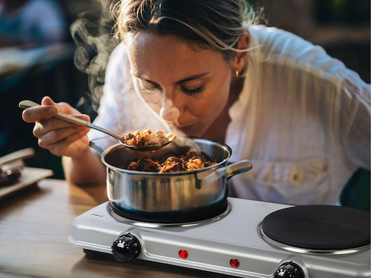 Eldom Countertop Burner Enamel Double Inox