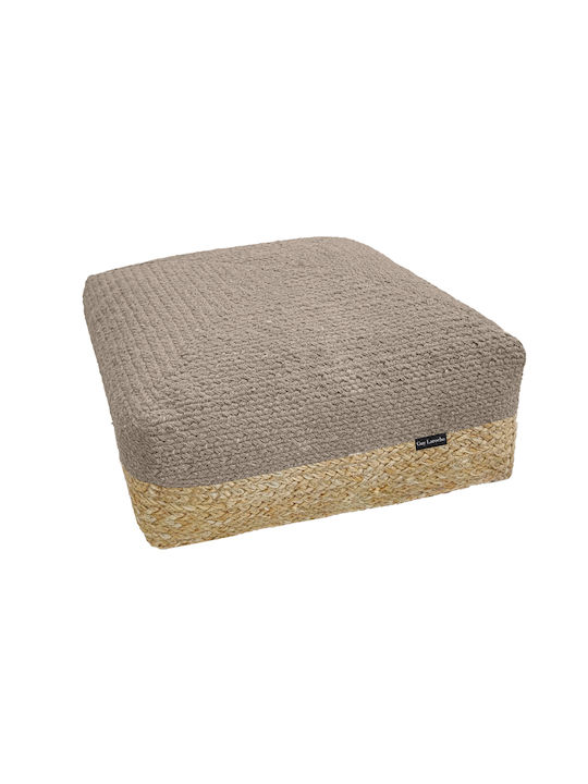 Bean Bag Chair Stool Waterproof Boho Taupe 50x50x25cm