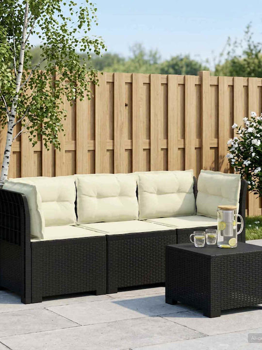 Three-Seater Outdoor Rattan Sofa With Cushions