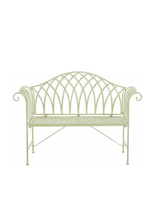 Berwyn 2480 Bancă Exterior Metalic Verde cu Perne 130x45x94cm