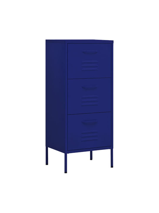 Sertar De Birou Metalic Albastru Marin 42.5x35x101.5cm