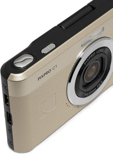 Kodak Pixpro C1 Kompaktkamera 13MP Optischer Zoom 4x Grau