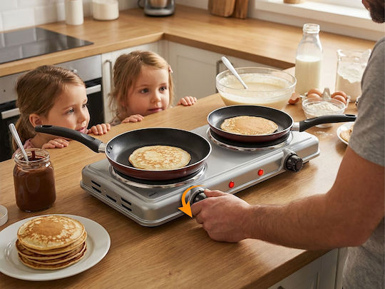Eldom Countertop Burner Enamel Double Inox