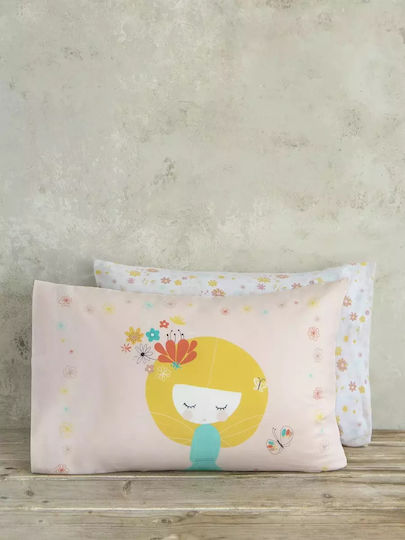 Nima Fairy Love Παιδική Μαξιλαροθήκη από 100% Βαμβάκι 52x72εκ. Ροζ Nima Fairy Love Παιδική Μαξιλαροθήκη από 100% Βαμβάκι 52x72εκ. Ροζ