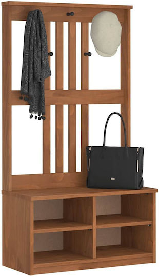 Sandens Έπιπλο Εισόδου με Παπουτσοθήκη Καφέ 87x40x159.5εκ.