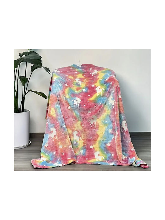 Decke Vlies Leuchtend Pink 200x150cm