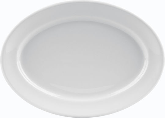 Ionia 30cm Servierplatte Oval aus Porzellan Weiß 30x22cm 6 Stück