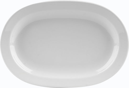 Ionia Servierplatte Oval Porzellan Weiß 31x22cm 6Stück