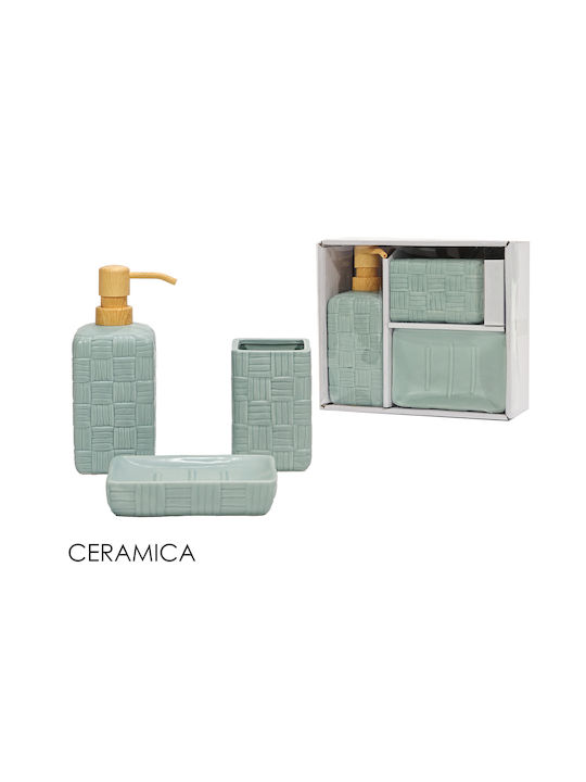General Trade Bathroom Accessory Set Ceramic Light Blue 3 Pieces