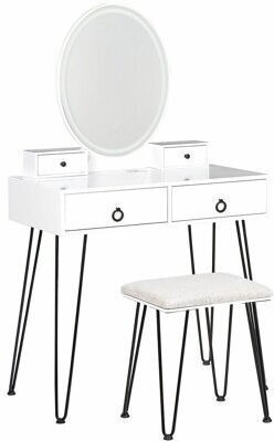 Berwyn 836 Μαύρο, Άσπρο 80x40x136εκ. Berwyn 836 Μαύρο, Άσπρο 80x40x136εκ.