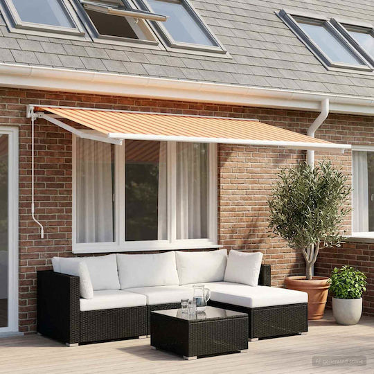 vidaXL Awning Fabric Multicolour with PU Coating 2x4m