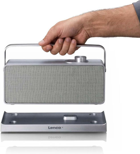 Lenco Ηχείο Bluetooth 7W Ασημί WTVS-100
