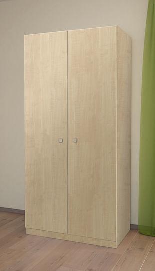 Simple Δίφυλλη Ντουλάπα Φυσική 89.8x51.6x190cm