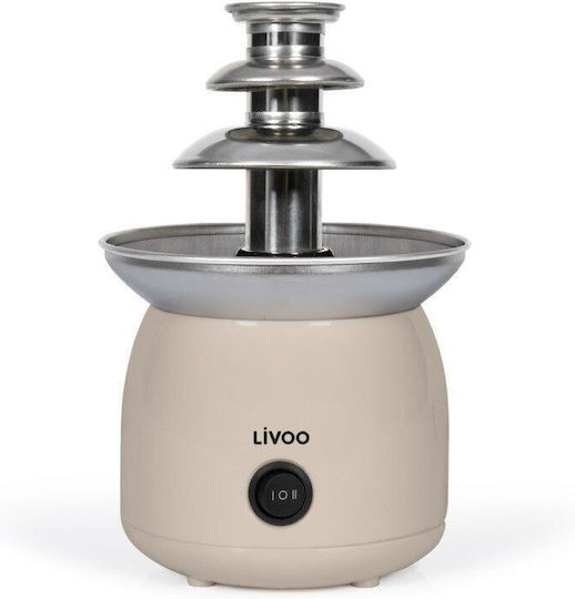 Livoo Brown Chocolate Fountain with 3 Flats 70W 15cm