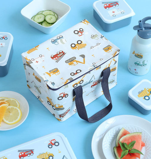 A Little Lovely Company Stainless Steel Kids' Dinner Set 0.35lt Thermal Silver