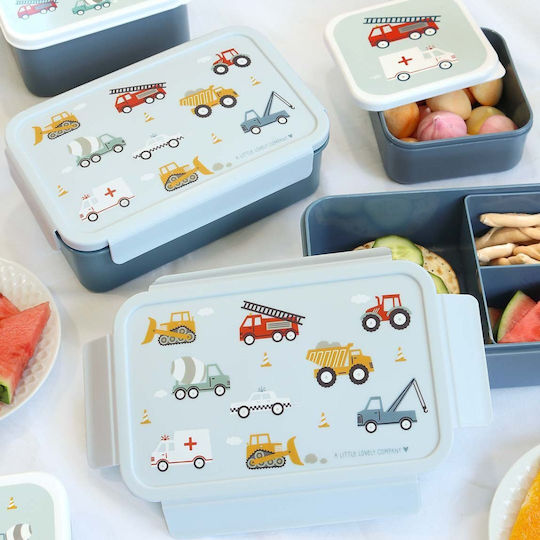 A Little Lovely Company Stainless Steel Kids' Dinner Set 0.35lt Thermal Silver