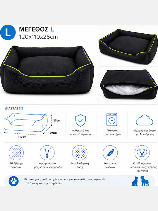 Animal Hundebett Sofa Schwarz 60x50cm