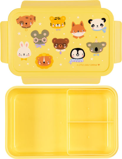 A Little Lovely Company Bento Ανοξείδωτο Παιδικό Σετ Παγούρι Θερμός με Καλαμάκι Ασημί 350ml