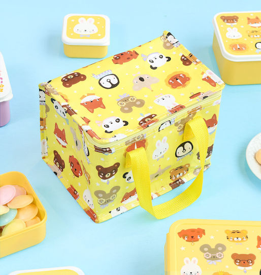 A Little Lovely Company Bento Ανοξείδωτο Παιδικό Σετ Παγούρι Θερμός με Καλαμάκι Ασημί 350ml