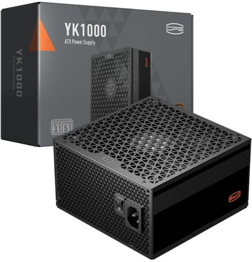 PCCOOLER 1000W Черно Захранващо Блокче За Компютър Full Wired 80 Plus Bronze (P5-YK1000-B1H)