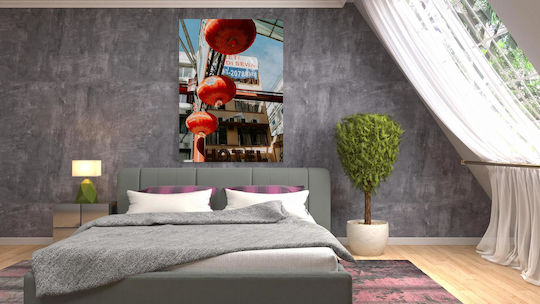 Red Lanterns In The City Κόκκινα Φανάρια Στην Πόλη 1 σε Καμβά Red Lanterns In The City Κόκκινα Φανάρια Στην Πόλη 1 σε Καμβά