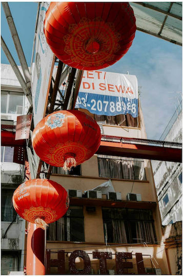Painting Red Lanterns In City Red Lanterns In The City 100x150