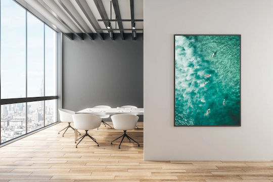 Πίνακας Surfing In Crystal Waters Σέρφινγκ Κρυστάλλινα Νερά 100x150