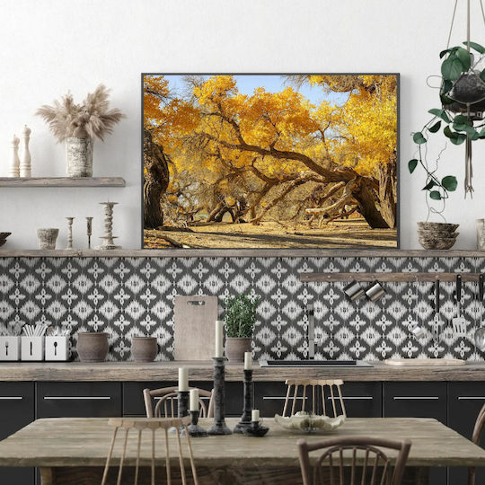 Gemälde Golden Autumn Trees Goldene Herbstbäume 150x100