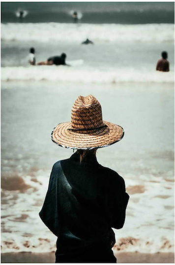 Панел Woman Observing Surfers At Beach Жена Наблюдава Сърфисти На Плажа 115x170
