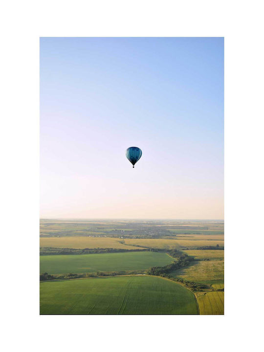 Панел Hot Air Balloon Over Fields Мпаьлони Зесту Аера Поне Гипеда 100x150
