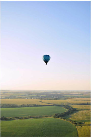 Πίνακας Hot Air Balloon Over Fields Μπαλόνι Ζεστού Αέρα Πάνω Γήπεδα 100x150