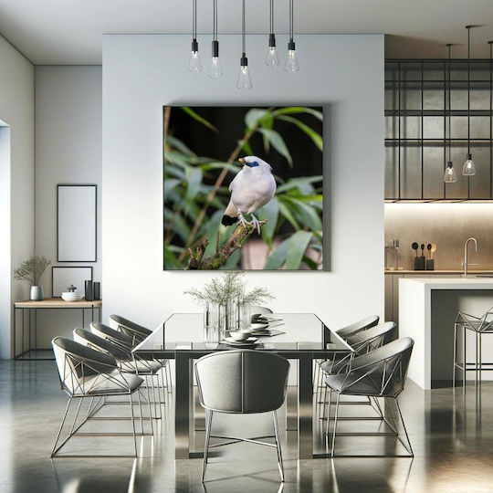 Painting White Bird On Branch Green Background White Bird Branch Green Background 110x110