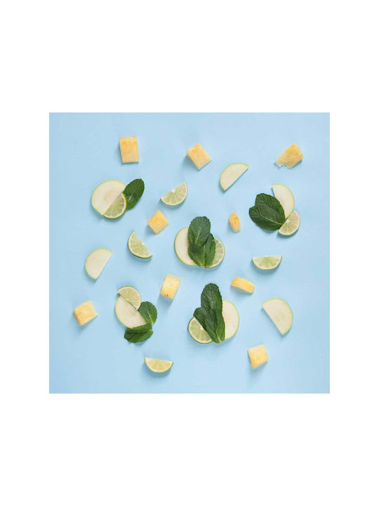 Panou Fresh Fruit Mint Pe Fundal Albastru 110x110