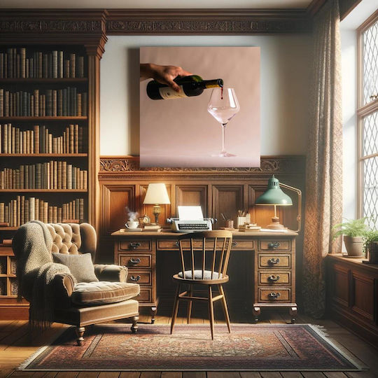 Πίνακας Pouring Red Wine Ρίχνοντας Κόκκινο Κρασί 110x110