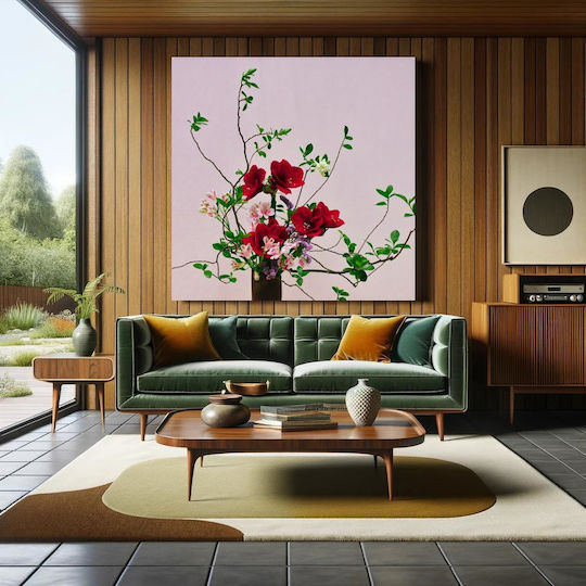 Painting Vibrant Floral Arrangement Live Floral Arrangement 120x120