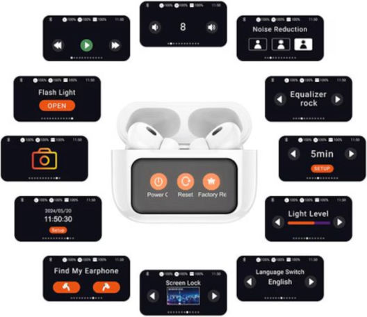 DigikalaX CST012 Căști Bluetooth Handsfree In-ear cu Husă de Încărcare Albe