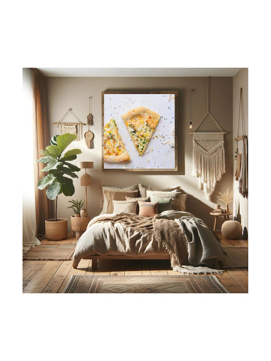 Панел Close-up Pizza Slices Кратък План Парчета Пица 110x110