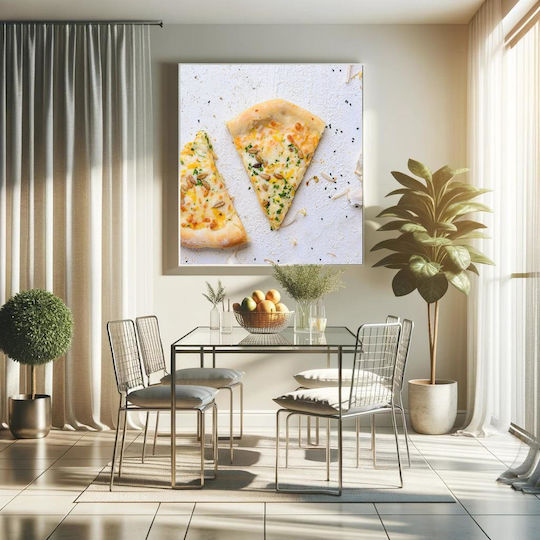 Πίνακας Close-up Pizza Slices Κοντινό Πλάνο Φέτες Πίτσας 110x110