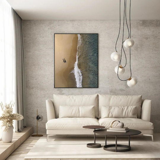 Painting Aerial View Surfers On Beach Aerial Photograph Surfers On The Beach 100x150