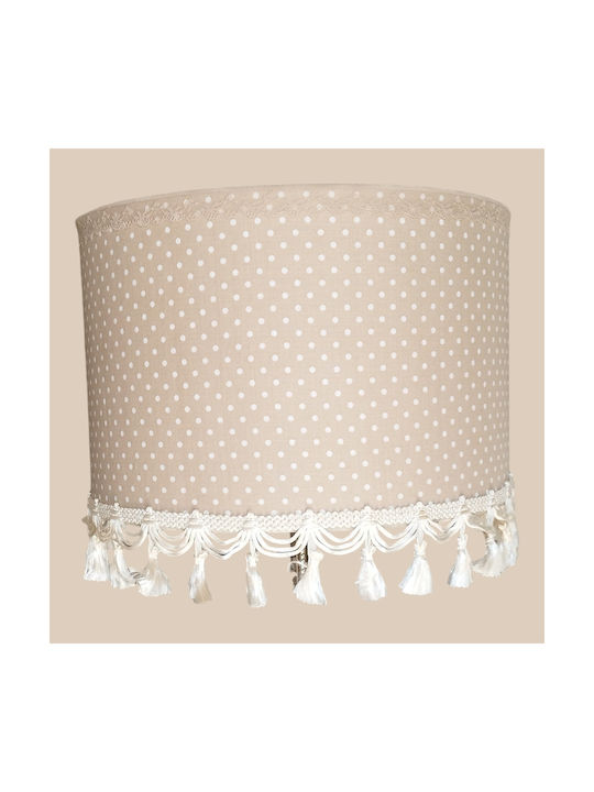 Oxygen Single-Light Kids Ceiling Light Hanging with E27 Socket Beige 35x20cm