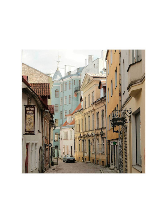 iLovePrints Gemälde Historische Gebäude In Einer Gemütlichen Gasse 110x110