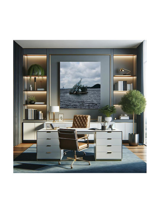 Панел Glass Structure On Water Стъклена Структура Водата 110x110